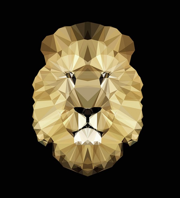 polygon-lion